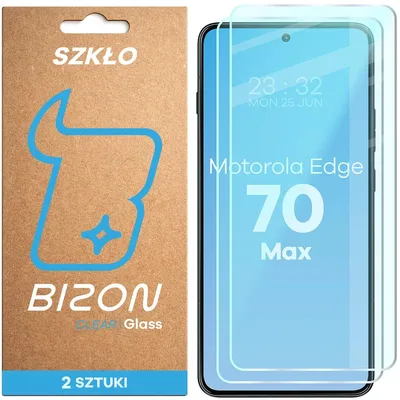 Produktbild von Gehärtetes Glas für Motorola Edge 70 Max, Bizon Glass Clear Duo, 2 Stück