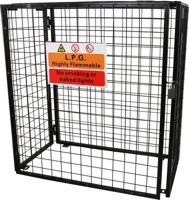 Produktbild von MonsterShop Gasflaschenlagerung Gasflaschen Depot Gasflaschen Aufbewahrung Käfig Gitterbox zur Lagerung von Gasflaschen 1180mm (B) x 900mm (H) x 600mm (T)