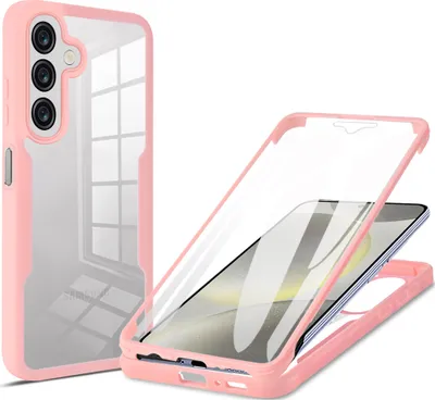Produktbild von Schutzhülle für Samsung Galaxy A16, Eingebautem Displayschutz 360 Grad Komplettschutz Handyhülle Pink