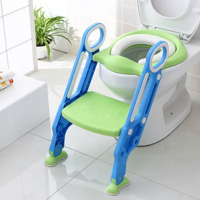 Produktbild von Töpfchentrainer Kinder-Töpfchen Toilettensitz mit Leiter Töpfchen Sitz für Toiletten(Blau）