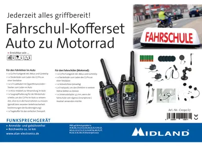Image de MIDLAND G7 Pro Kit d'auto-école voiture à moto