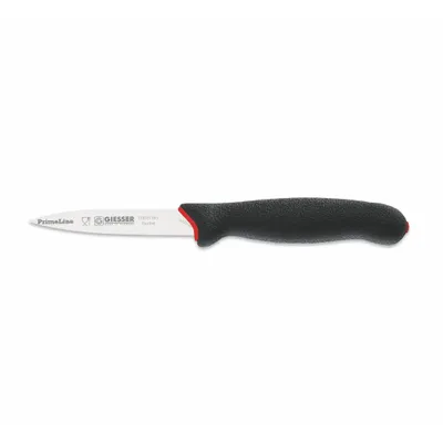 Produktbild von acerto - GIESSER seit 1776 - Germany - Officemesser 8 cm Prime Line, schwarz, rostfrei, spülmaschinenfest, scharfes Spickmesser rutschfest