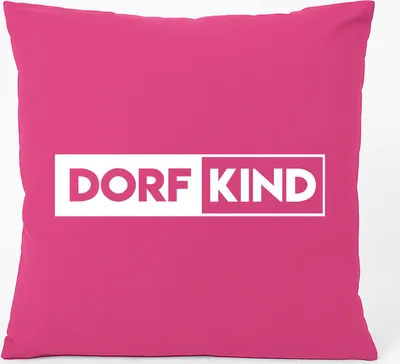 Produktbild von Huuraa Kissen Dorfkind Modern 40x40cm mit Füllung Fuchsia Baumwolle Dekokissen Geschenkidee