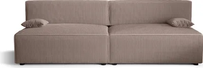 Produktbild von Schlafsofa Alvito X2, Farbe: Hellbraun. Material: Kord. A: B: 272 cm, H: 85 cm, L: 94 cm,, Sofa mit Bettkasten und Schlaffunktion, Bettsofa, Schlafcouch, Sofa bed, Schlafsofa.