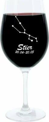 Obrázok produktu pre Pohár na víno Leonardo 400 ml, pohár s motívom, súhvezdie Býka, darček, náladový pohár s gravírovaním, náladový pohár, 22 cm