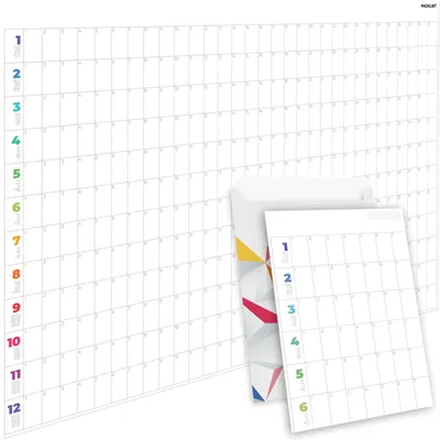 Produktbild von Wandkalender Jahresplaner Terminplaner - DIN A1 - 84 x 60 cm - Undatiert - Für 12 Monate