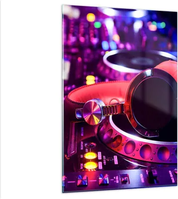 Produktbild von Bilder auf glas - Einteilig - DJ Disco Nachtclub Audio - 80x120cm - Glasbilder - Wandbilder - Bilder - zum Aufhängen bereit - Wanddekoration aus Glas - Glas Bilder - Wandbild auf Glas - GPA80x120-2404