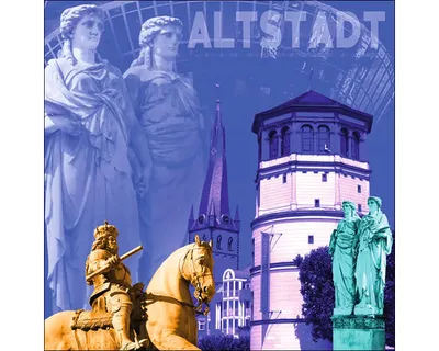 Produktbild von Glasbild Düsseldorf Altstadt 20x20 cm