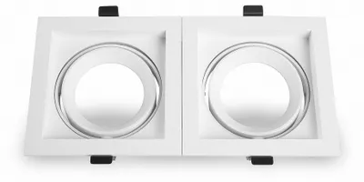 Produktbild von Deckeneinbaurahmen Genius D82 2-fach eckig GL0121W Ø 255x120mm