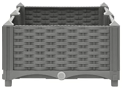 Produktbild von Hochbeet 80x40x23 cm Polypropylen Hochteich Zaun Sichtschutz Hochteich
