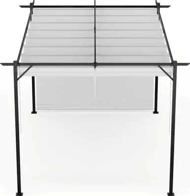 Obrázok produktu pre Blumfeldt Pantheon robustný záhradný altánok 3 x 4 m, vodeodolná polyesterová strecha s PA povlakom, žalúzie, robustný oceľový rám s práškovým nástrekom, altánok odolný voči zime