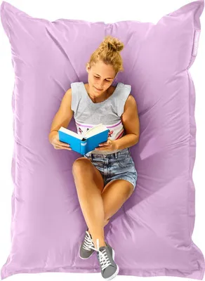 Produktbild von Green Bean Sitzsack "Square" XXL 140x180cm mit 380 Liter EPS Perlen - Riesensitzsack für Kinder & Erwachsene - Pastell Flieder