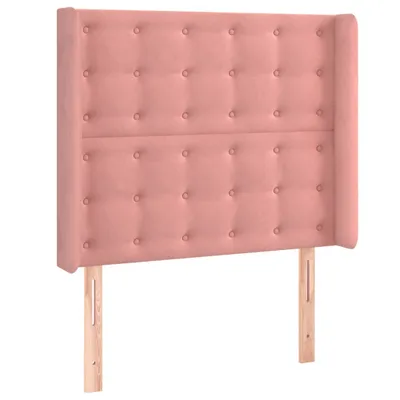Produktbild von vidaXL Kopfteil mit Ohren Rosa 83x16x118/128 cm Samt