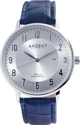 Produktbild von Akzent Exclusive Herrenarmbanduhr mit Kunstlederionsarmband