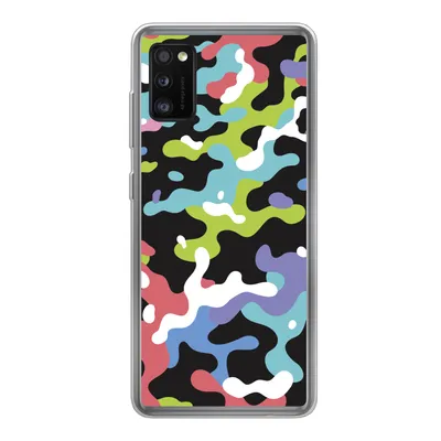 Produktbild von MuchoWow® Handyhülle Schutzhülle Hülle für Samsung Galaxy A41 Buntes Camouflage-Muster Silikon Softcase Handy Hülle - Mobiltelefon
