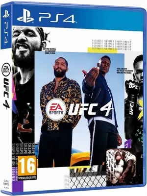 The image shows the front cover of the UFC 4 video game for PlayStation 4.