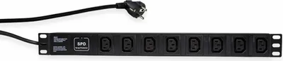 Produktbild von Logilink Steckdosenleiste 19" 8fach IEC320, schwarz