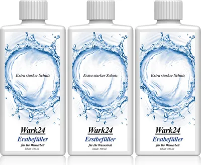 Produktbild von Wark24 Erstbefüller für Ihr Wasserbett 500ml - Extra starker Schutz (3er Pack)