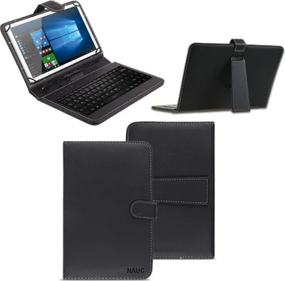 Produktbild von Schutzhülle Tastatur Tasche Tablet Keyboard Micro USB Hülle Cover Schutz Case Tablet Modell für:Medion Lifetab P9702