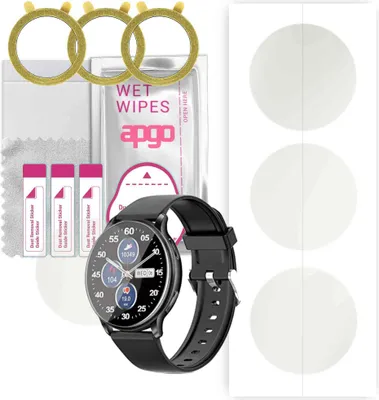 Produktbild von apgo 3 Stück Schutzfolie, Matt, kompatibel mit Szhelejiam Y33  Smartwatch, Hydrogel Displayschutzfolie mit Positionierhilfe, Displayfolie, robust und kratzfest