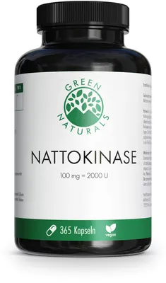 Produktbild von Green Naturals Nattokinase 100 mg vegan Kapseln 365 St