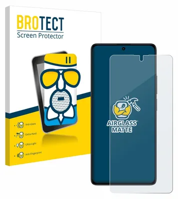 A product packaging for a screen protector, with the screen protector itself shown next to it.