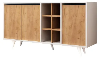 Image de Étagère en bois « Prava » - 140 x 40 x 86 cm - Marron