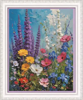Kreuzstich-Set 11ct, Blumenmotiv, 36x46cm, DIY