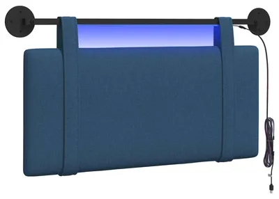 Image de vidaXL Tête de lit suspendue en tissu bleu