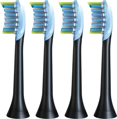 Produktbild von Philips Sonicare AdaptiveClean Standard-Bürstenköpfe für Schallzahnbürste HX9044/27, 4 Stück(e), Schwarz, Medium, Gummi, 31 mm, 62 mm
