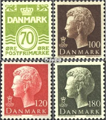 Produktbild von Briefmarken Dänemark 1977 Mi 648,649-651 (kompl.Ausg.) postfrisch Freimarke
