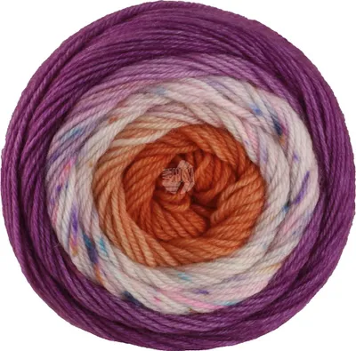 Produktbild von Lana Grossa - Meilenweit 50 g Dip 5302 violett lila türkis pink rosa gelb creme anthrazit orange