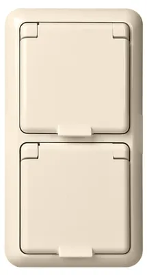 Immagine prodotto di Presa di corrente da incasso Elso, 2 ingressi IP44 225414