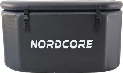 A black Nordcore ice bath tub.
