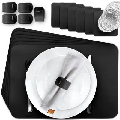 Produktbild von Tischsets aus Kunstleder Rechteckig 18 Teile