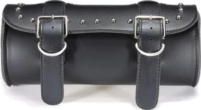 Produktbild von Motorrad Satteltasche Werkzeugrolle Gepäckrolle Chopper Kunstleder Schwarz 31x13cm