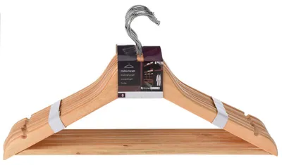 Obrázok produktu pre Drevené vešiaky na šaty, sada 8 kusov