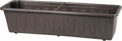 Zdjęcie produktu dla Samopodlewająca skrzynia ogrodowa GARDENFLOR brązowa plastikowa 40cm