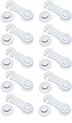 Produktbild von 10er-Set Remikon Kindersicherungen Schrank Schublade Tür weiß