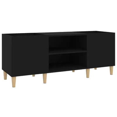 Image de vidaXL Armoire à panneaux noir 121x38x48 cm Bois composite