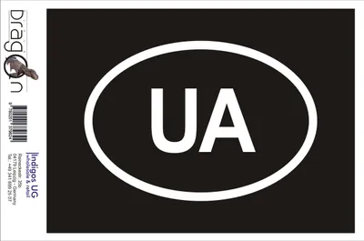 Produktbild von Aufkleber / Autoaufkleber - JDM / Die cut / Auto / OEM - Ukraine UA - 160x110mm gelb - Heckscheibe / Heckscheibenaufkleber
