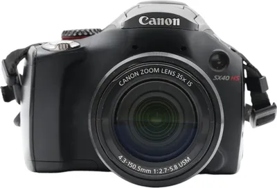 Image de Appareil photo bridge Canon Powershot SX40 HS 12,1 mégapixels Full HD, zoom optique 35x/zoom numérique 4x, distance focale 24-840 mm, stabilisateur d'image optique, capteur CMOS 1/2,3 pouces, F2,7 (W) - F5,8 (T), écran 2,7 pouces (6,86 cm), détection des visages et des sourires