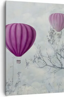 Produktbild von Bild auf Leinwand - Leinwandbild - Einteilig - Ballon Baum Flug - 70x100cm - Wand Bild - Wanddeko - Wandbilder - Leinwanddruck - Wanddekoration - Leinwand bilder - Wandbild - PA70x100-3581
