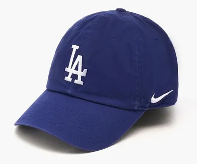 Zdjęcie produktu dla Czapka z daszkiem Nike Primetime Club z nieusztywnianą konstrukcją, z bawełny organicznej, LA Dodgers, kolor niebieski – rozmiary L–XL
