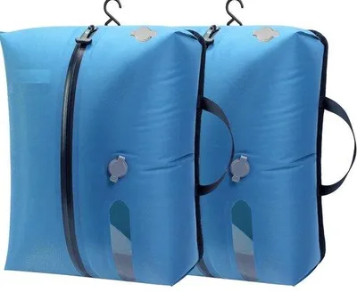 Produktbild von Famanu TPU Vakuumbeutel für Reisen, wiederverwendbare Kompressionssäcke, wasserdicht (Blau, 2 Stück)