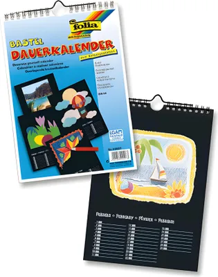 Immagine prodotto di Folia 23601 Calendario artigianale - A4, blanco, nero, 13 fogli + 1 foglio di copertina aggiuntivo