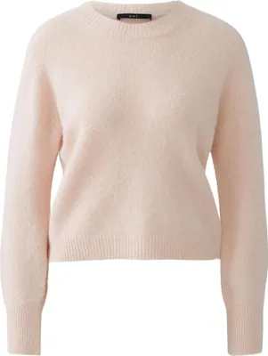 Produktbild von Oui Pullover Sepia Rosé, Alpaka-Garnmischung, Rundhals, Ballonärmel, nahtlos gestrickt