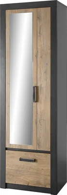 Produktbild von LIVOJO I11 Garderobe Flur Garderobenschrank 65 x 200 x 42 cm Kastanie & Fresko