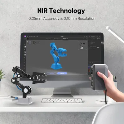 Immagine prodotto di Moose Lite - Scanner 3D - Sorgente luminosa NIR - Precisione 0,05 mm - Risoluzione 0,10 mm - Telecamera a colori a 24 bit - Frequenza fotogrammi 10 fps
