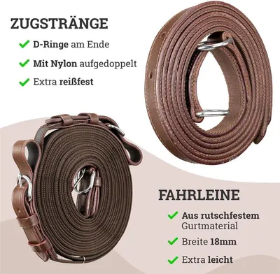 Produktbild von Esposita Einspännergeschirr "Pferdeglück" Braun Gr. XFull
